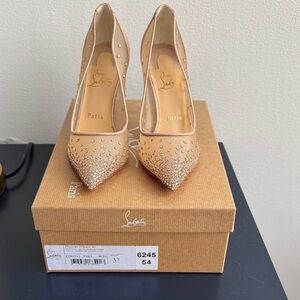 Christian Louboutin Beige Studded Heels
